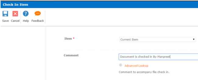 double click on the action